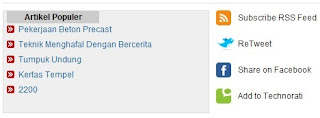 Widget Artikel Populer ala Cipstuff