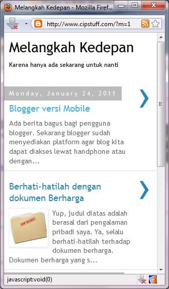 Featured Post Image - Blogger versi Mobile